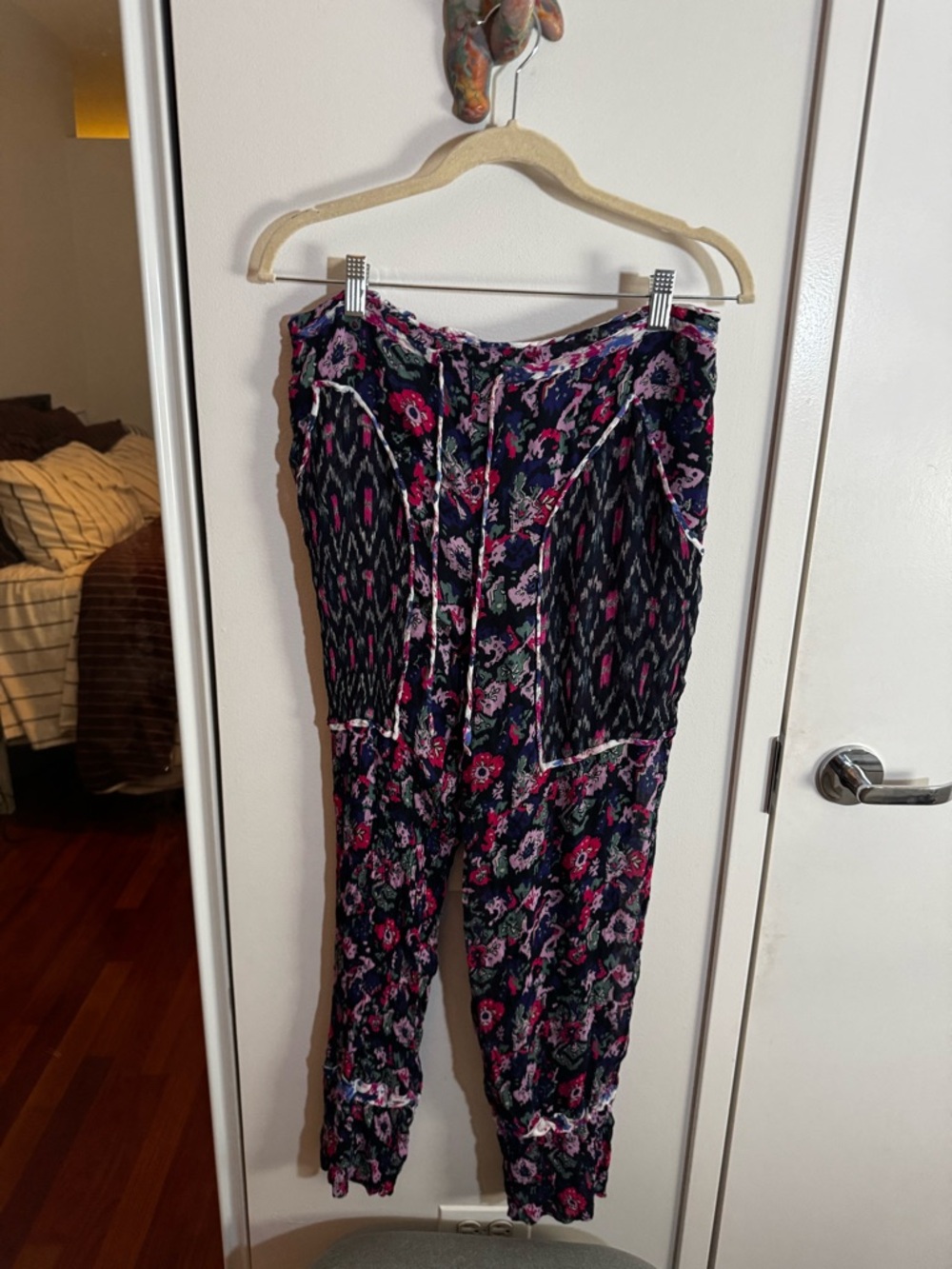 ISABEL MARANT ÉTOILE mix-print straight-leg ankle trousers - Picture 2 of 7